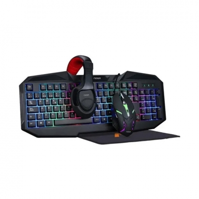 Combo Gamer Noga Nkb-403 Teclado + Mouse + Auricular + Pad Mouse