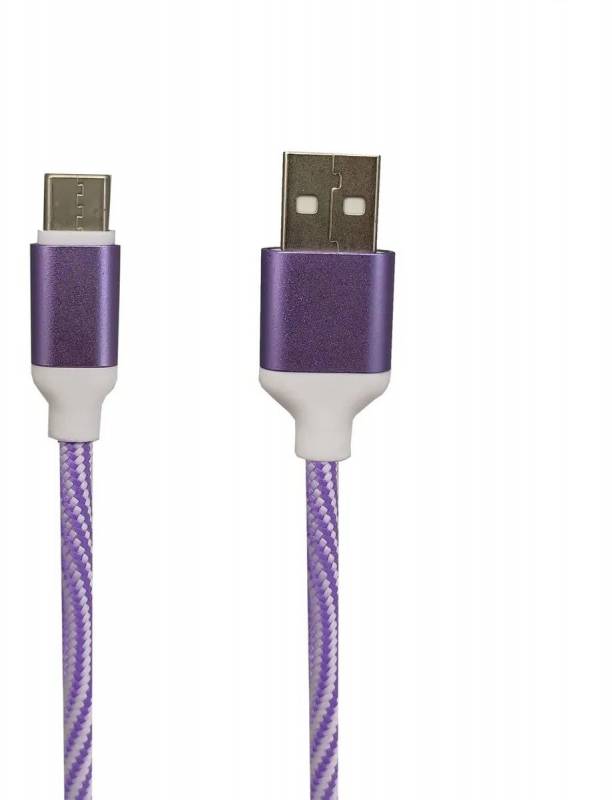 Cable Usb A Tipo C Gtc Premium 1 Mts Violeta 112v