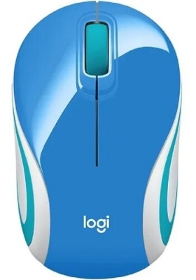 Mouse Logitech Inalambrico Mini M187 Blue