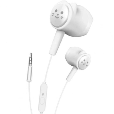 Auriculares Time In Ear Manos Libres Cat Blanco