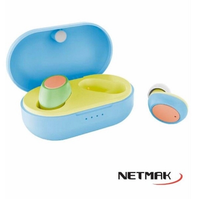 Auricular Bluetooth Netmak Earbuds Multicolor Nm-bud-z
