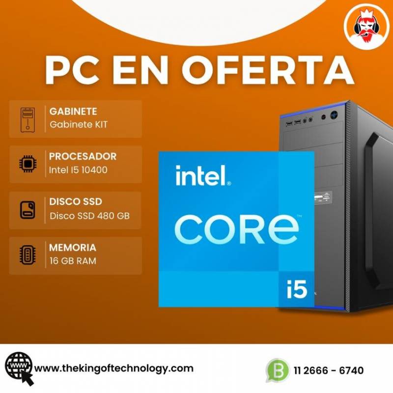 Pc King Intel I5 10400 Ssd 480gb Ram 16gb